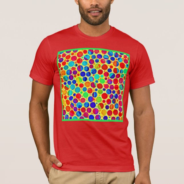 Camiseta Na moda e padrão chic coloridos (Frente)