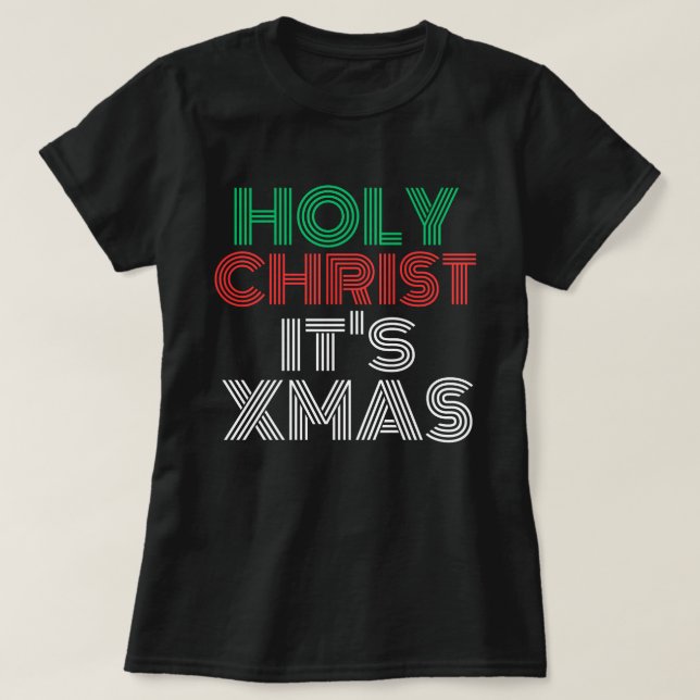 Camiseta Na moda Engraçado Natal "Cristo Sagrado É Natal" (Frente do Design)