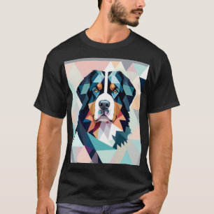 Camiseta Na moda geométrico de bernês multicolor