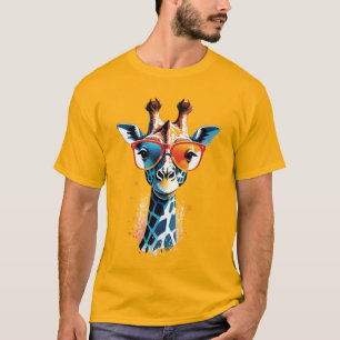 Camiseta Na moda Giraffe Extravaganza