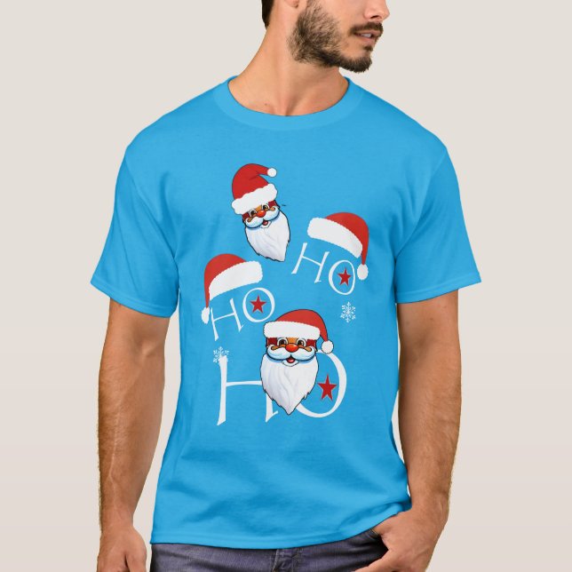 Camiseta Na moda Ho Ho Papais noeis para celebrações festiv (Frente)