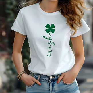 Camiseta Na moda Irish Four-Leaf Clover