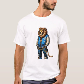 Camiseta Na moda Lion no Design moderno de rua