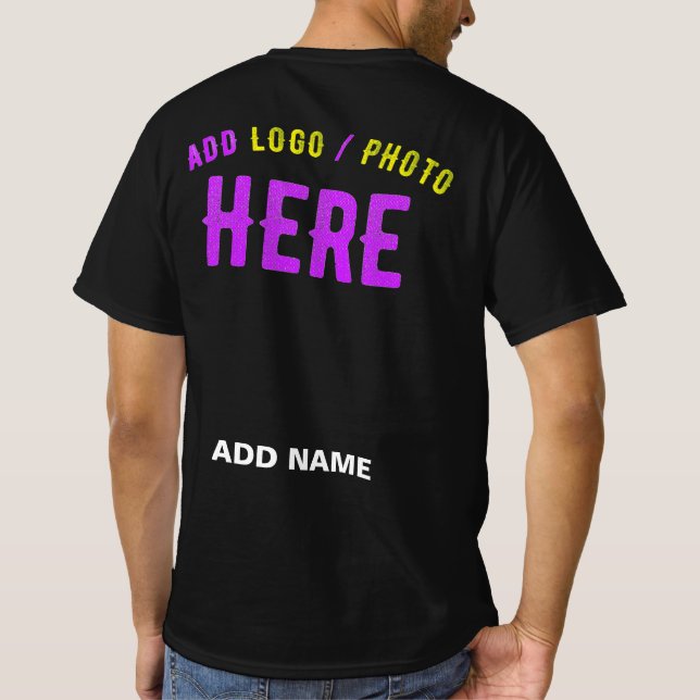 CAMISETA NA MODA MODERNO PERSONALIZÁVEL NEGRO VERIFICADO CO (Verso)