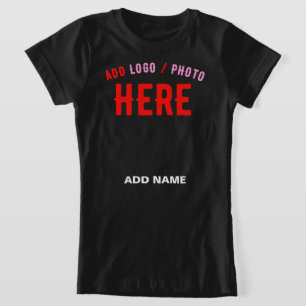 CAMISETA NA MODA MODERNO PERSONALIZÁVEL NEGRO VERIFICADO CO