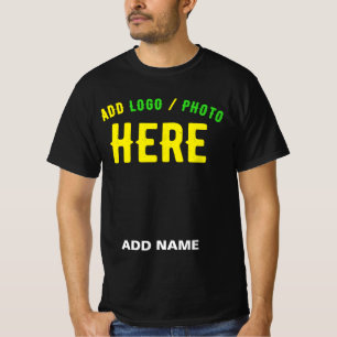 CAMISETA NA MODA MODERNO PERSONALIZÁVEL NEGRO VERIFICADO CO