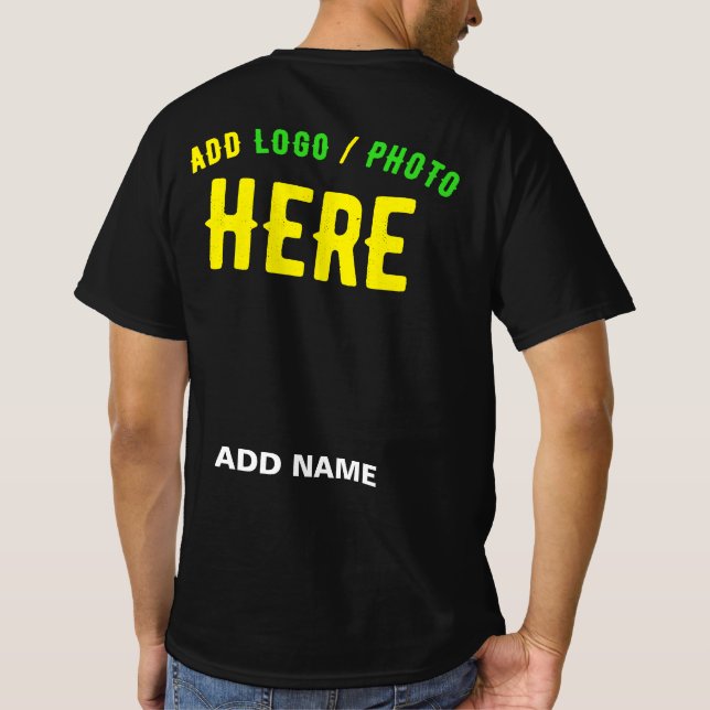 CAMISETA NA MODA MODERNO PERSONALIZÁVEL NEGRO VERIFICADO CO (Verso)