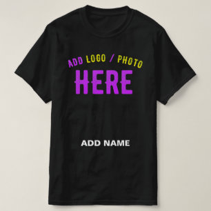 CAMISETA NA MODA MODERNO PERSONALIZÁVEL NEGRO VERIFICADO CO