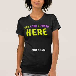 CAMISETA NA MODA MODERNO PERSONALIZÁVEL NEGRO VERIFICADO CO