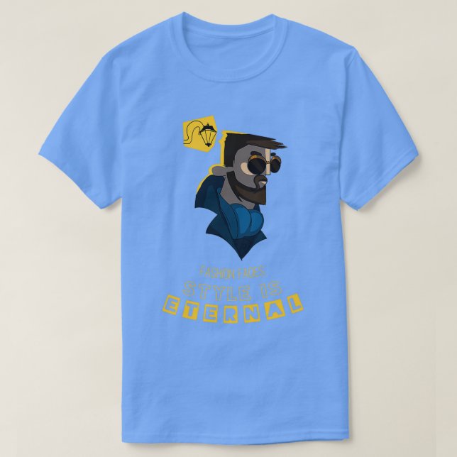 Camiseta Na moda Mustache Man (Frente do Design)