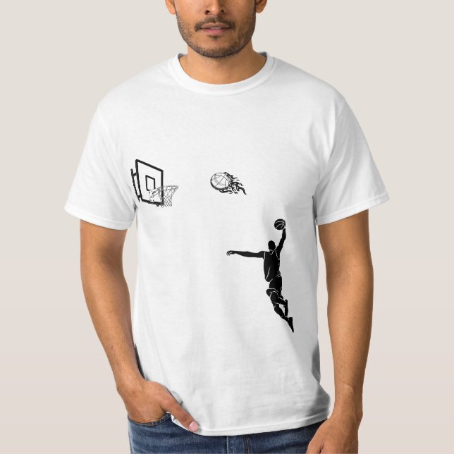 Camiseta na moda para fãs de basquete (Frente)