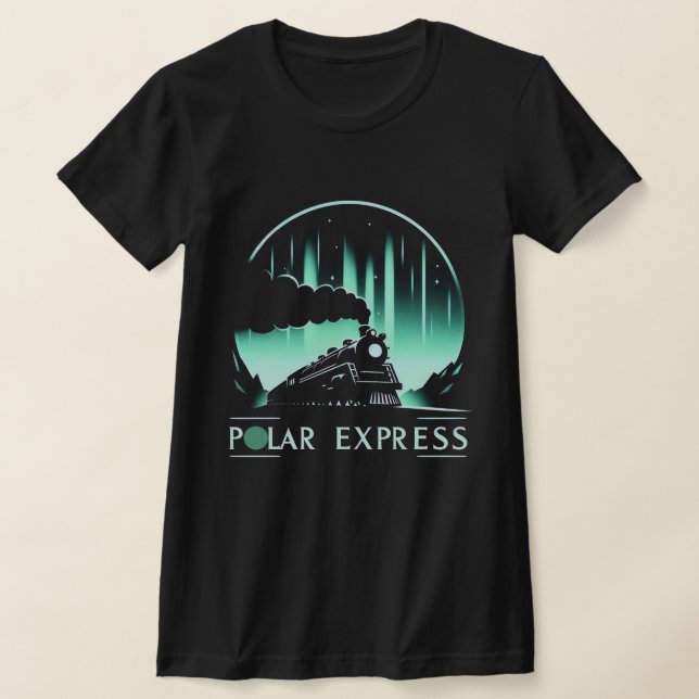 Camiseta Na moda Polar Express Train-Design feminino (Postura )