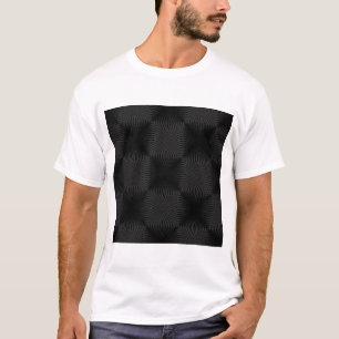Camiseta Na moda, projeto preto dos círculos