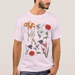 CAMISETA NA MODA RETRO FLORAL DESIGN COM MENTIRAS