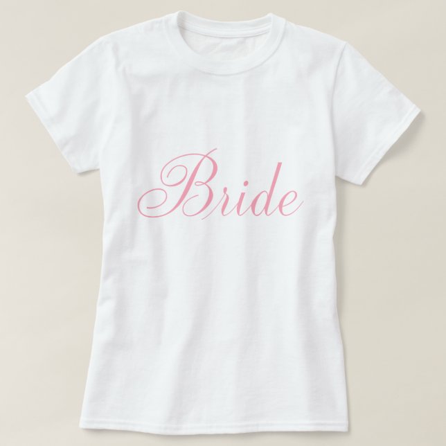 Camiseta Na moda Script Cor-de-Rosa (Frente do Design)