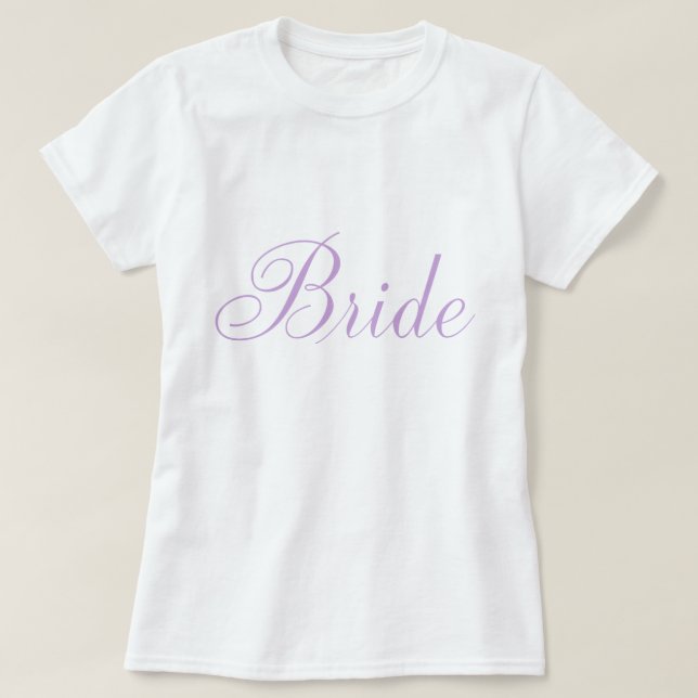 Camiseta Na moda Script Lavanda Brid (Frente do Design)