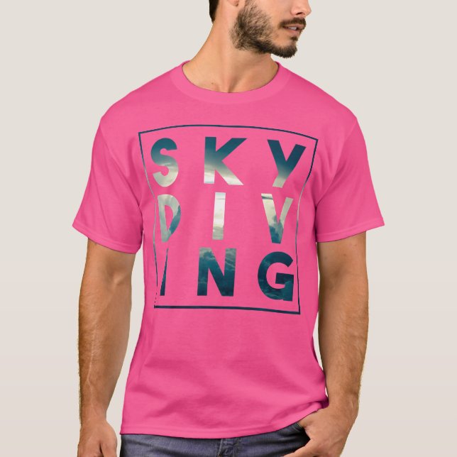 Camiseta Na moda Skydiving Trendy Skydiver (Frente)