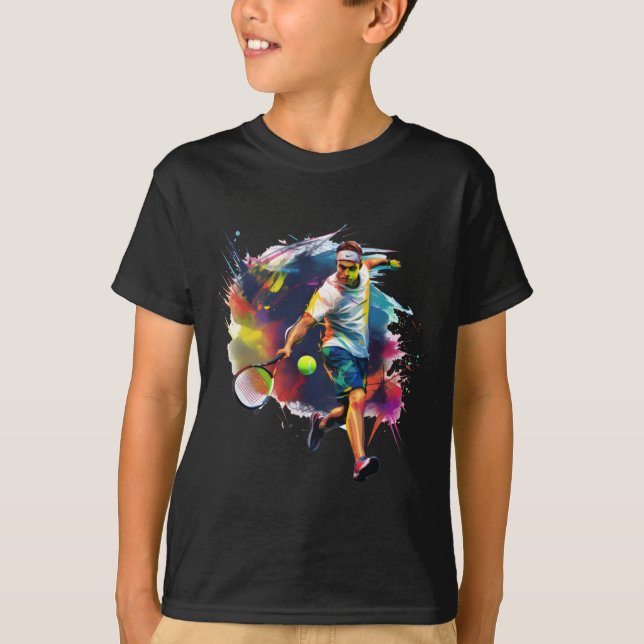 Camiseta Na moda Tênis Save - Atleta em Ação Design Sti (Frente)