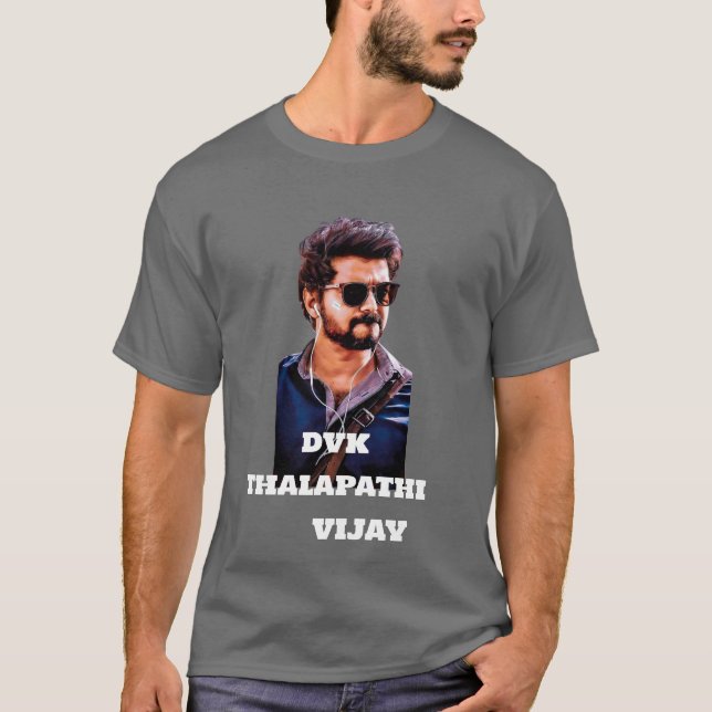 Camiseta Na moda Thalapathy Vijay T-Shirt | DESIGN DVK (Frente)