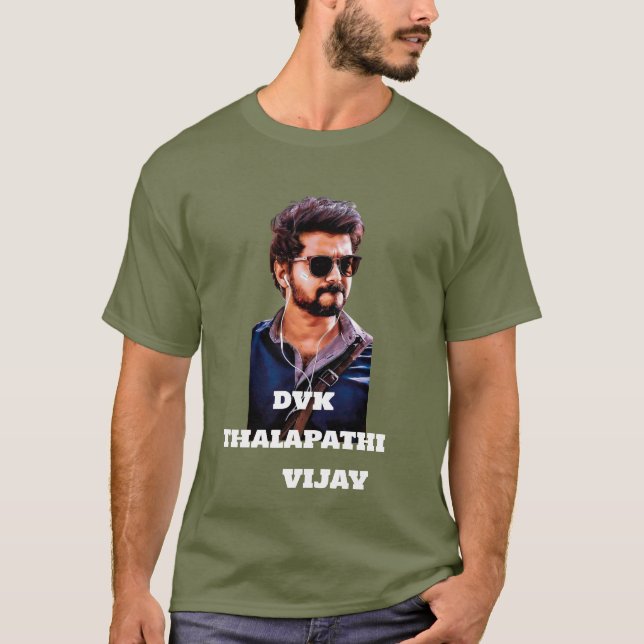 Camiseta Na moda Thalapathy Vijay T-Shirt | DESIGN DVK (Frente)