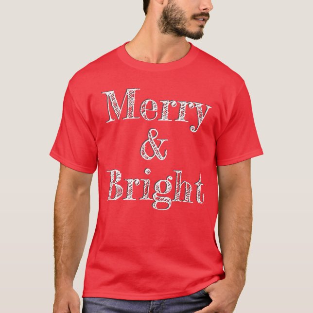 Camiseta Na moda Trendy Urban Feliz & Bright Christmas (Frente)