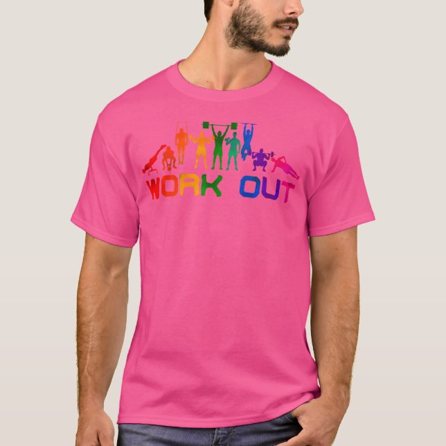Camiseta Na moda Workout Dizendo Ajustado De Levantamento D (Frente)