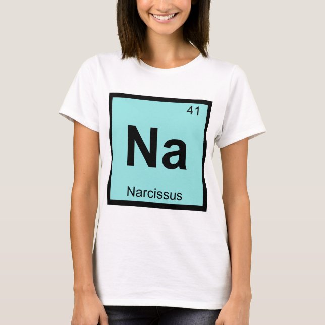Camiseta Na - Narciso Química grega Mesa periódica (Frente)