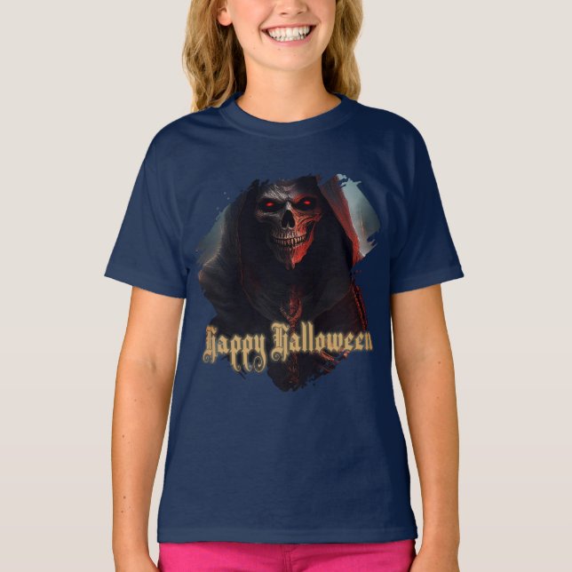 Camiseta Na sombra do Ceifeiro - Halloween (Frente)
