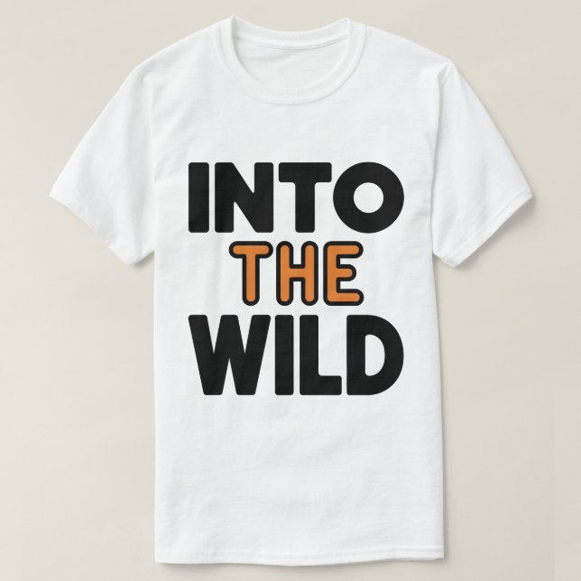 Camiseta Na Tipografia da Aventura Selvagem (Frente do Design)