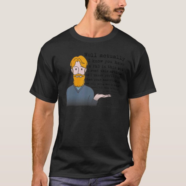 Camiseta Na verdade, humor feminista mansplainer (Frente)