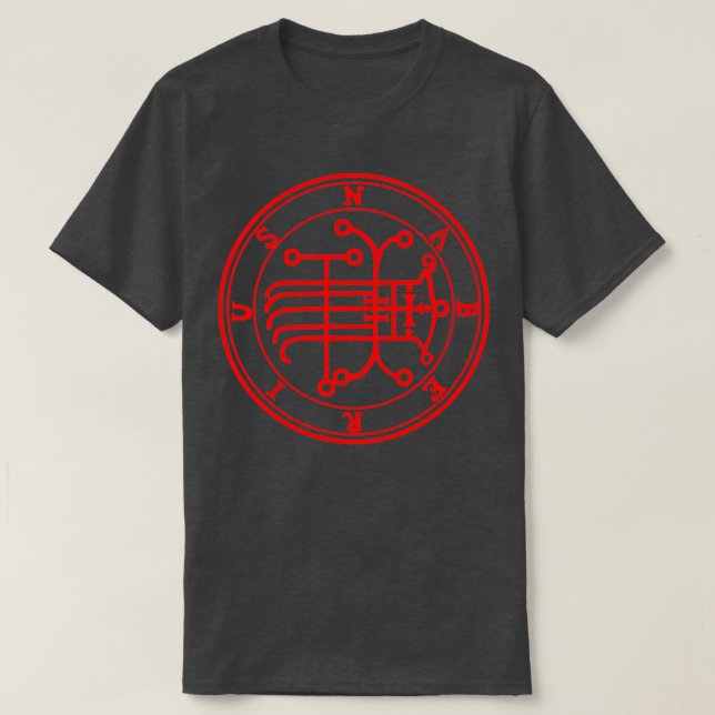 Camiseta Naberius Sigil Teaches Arts and Science Red (Frente do Design)
