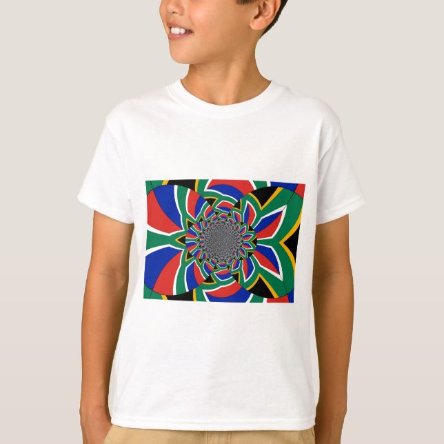 Camiseta Nação Arco-Íris: Vibrante Impressão de Arte na Áfr (Frente)