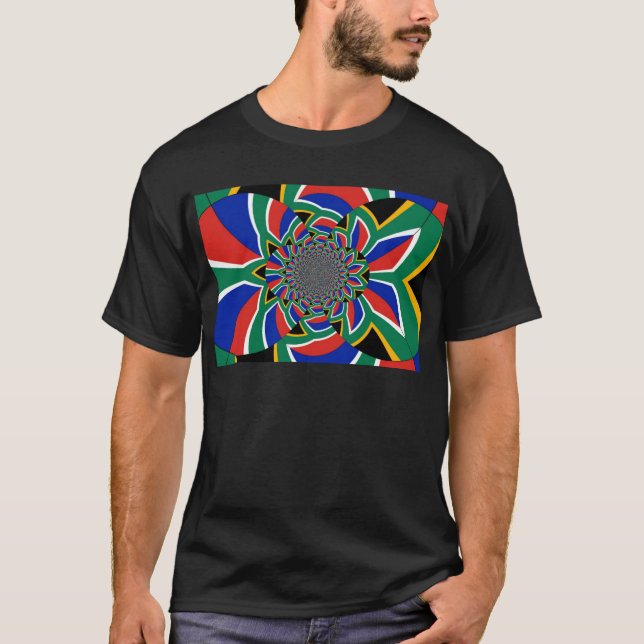 Camiseta Nação Arco-Íris: Vibrante Impressão de Arte na Áfr (Frente)