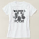 Camiseta Nação de Weimaraner: ROCHA de Weimies! (Frente do Design)