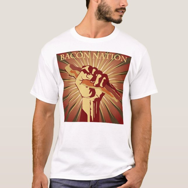 Camiseta Nação do bacon (Frente)