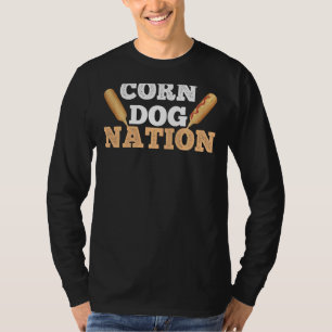 Camiseta Nação do Cachorro-Quente Corn Dog Amante do Festiv