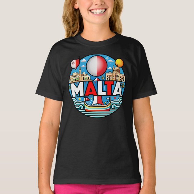 Camiseta Nação Insular Mediterrânica de Malta (Frente)