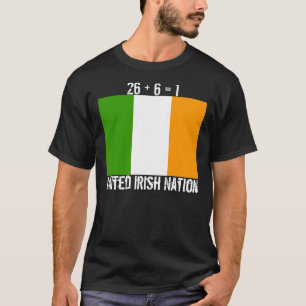 Camiseta Nação irlandesa Tricolor, unida