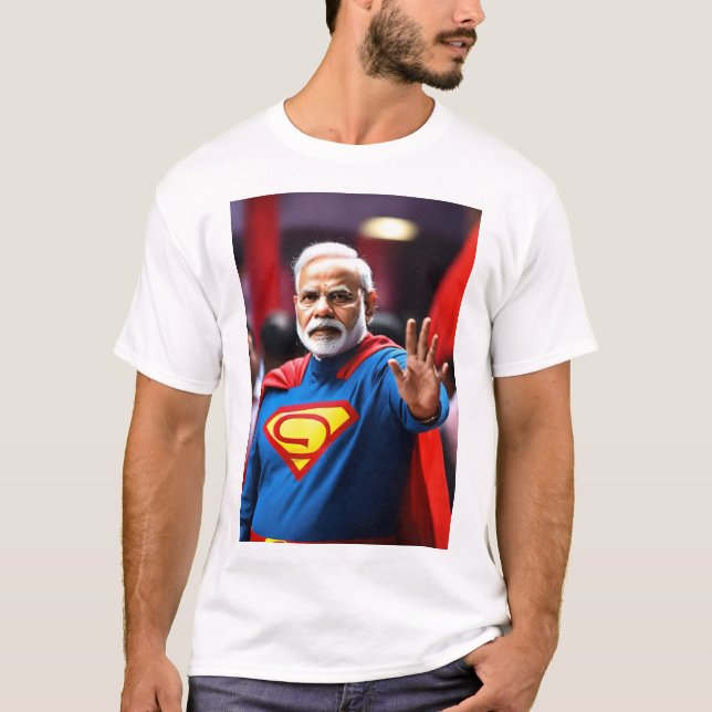Camiseta Nação Namo: Narendra Modi Inspirou T-Shirt" (Frente)