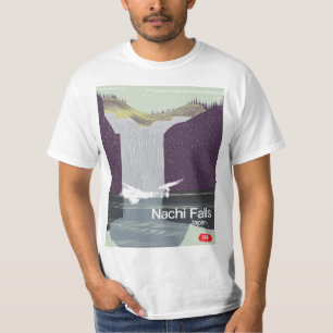 Camiseta Nachi cai poster de viagens do estilo do vintage
