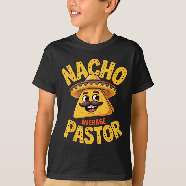 Camiseta Nacho Average Pastor Funny Christian  (Frente)