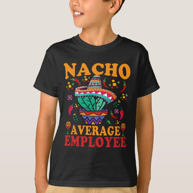 Camiseta Nacho Funcionário Médio Engraçado Nacho Funcionári (Frente)