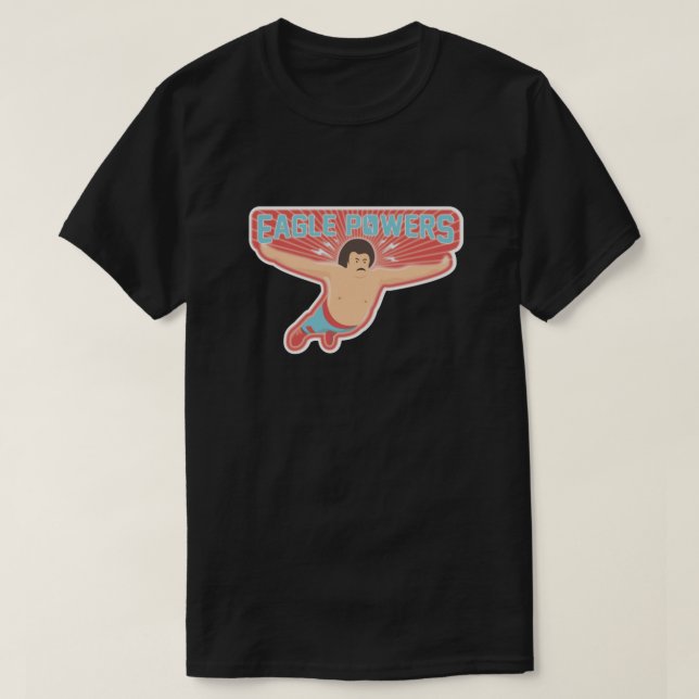 Camiseta Nacho Libre Eagle Powers classifica (Frente do Design)