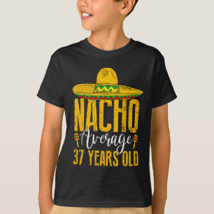Camiseta Nacho Média 37 Anos 37 Anos Cinco de Aniversário