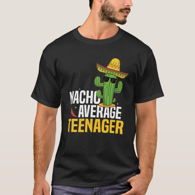 Camiseta Nacho Média Adolescente Adolescente Cinco De Mayo  (Frente)