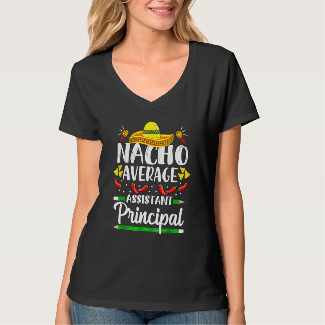 Camiseta Nacho Média Assistente Principal Cinco De Mayo Te (Frente)