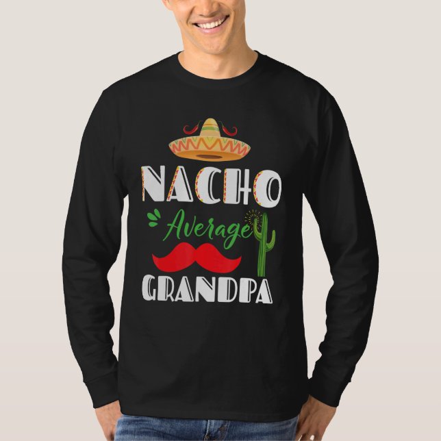 Camiseta Nacho Média Avô Cinco De Mayo Mexicano Fiesta (Frente)