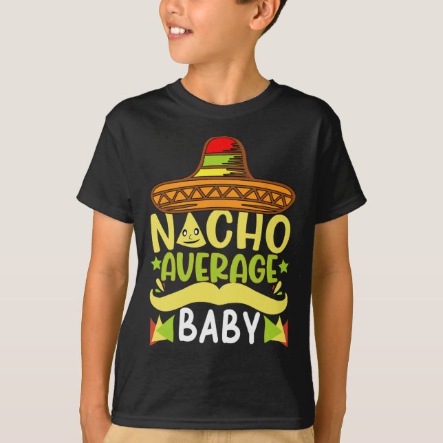 Camiseta Nacho Média Bebê Engraçado Cinco De Mayo (Frente)