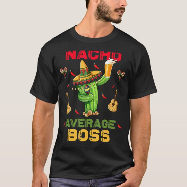 Camiseta Nacho Média Boss Cinco De Mayo Partido Mexicano (Frente)