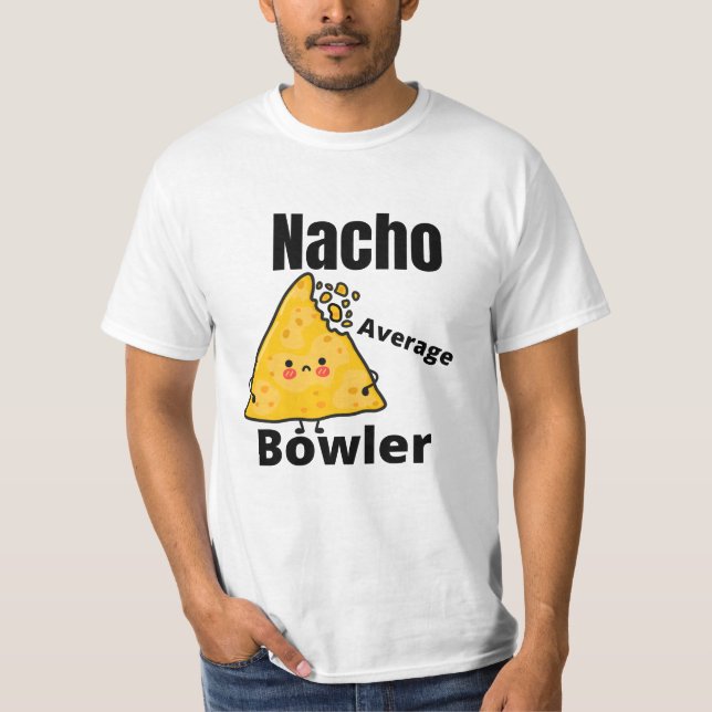 Camiseta Nacho Média Bowler:Funny Vintage comida Pro (Frente)